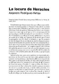 La locura de Heracles / Alejandro Rodríguez-Refojo | Biblioteca Virtual Miguel de Cervantes