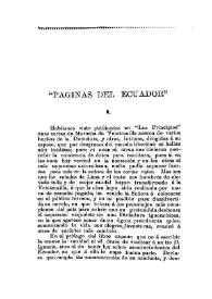 Páginas del Ecuador | Biblioteca Virtual Miguel de Cervantes