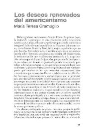 Los deseos renovados del americanismo / María Teresa Gramuglio | Biblioteca Virtual Miguel de Cervantes