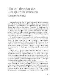 En el rincón de un quicio oscuro / Sergio Ramírez | Biblioteca Virtual Miguel de Cervantes