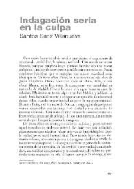 Indagación seria en la culpa / Santos Sanz Villanueva | Biblioteca Virtual Miguel de Cervantes