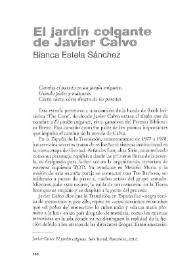 El jardín colgante de Javier Calvo / Blanca Estela Sánchez | Biblioteca Virtual Miguel de Cervantes