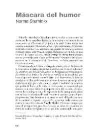 Máscara del humor / Norma Sturniolo | Biblioteca Virtual Miguel de Cervantes
