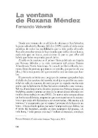 La ventana de Rosana Méndez / Fernando Valverde | Biblioteca Virtual Miguel de Cervantes
