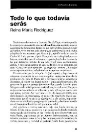 Todo lo que todavía serás / Reina María Rodríguez | Biblioteca Virtual Miguel de Cervantes