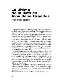 La última de la lista es Almudena Grandes / Fernando Tomás | Biblioteca Virtual Miguel de Cervantes