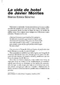 "La vida de hotel" de Javier Montes / Bianca Estela Sánchez | Biblioteca Virtual Miguel de Cervantes