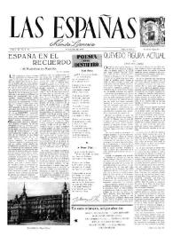 Las Españas : revista literaria. Año I, núm. 1, octubre 1946 | Biblioteca Virtual Miguel de Cervantes