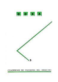Doxa. Cuadernos de Filosofía del Derecho. Núm. 3, 1986 | Biblioteca Virtual Miguel de Cervantes