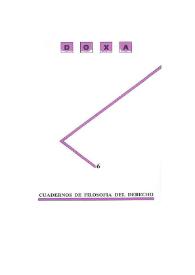 Doxa. Cuadernos de Filosofía del Derecho. Núm. 6, 1989 | Biblioteca Virtual Miguel de Cervantes