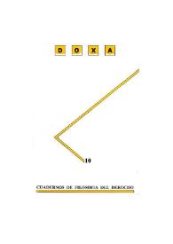 Doxa. Cuadernos de Filosofía del Derecho. Núm. 10, 1991 | Biblioteca Virtual Miguel de Cervantes
