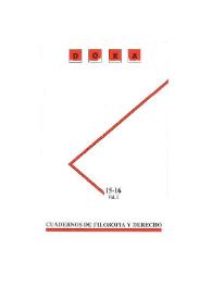 Doxa. Cuadernos de Filosofía del Derecho. Núm. 15-16, 1994 | Biblioteca Virtual Miguel de Cervantes