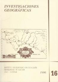 Investigaciones Geográficas. Núm. 16, 1996 | Biblioteca Virtual Miguel de Cervantes