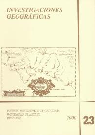 Investigaciones Geográficas. Núm. 23, 2000 | Biblioteca Virtual Miguel de Cervantes