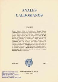 Anales galdosianos. Año VII, 1972 | Biblioteca Virtual Miguel de Cervantes