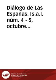 Diálogo de Las Españas. [s.a.], núm. 4 - 5, octubre 1963 | Biblioteca Virtual Miguel de Cervantes