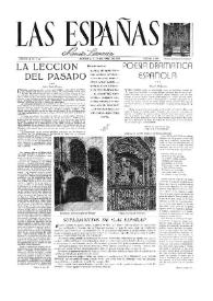 Las Españas : revista literaria. Año III, núm. 8, abril 1948 | Biblioteca Virtual Miguel de Cervantes