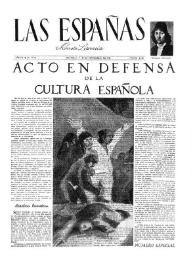 Las Españas : revista literaria. Año III, núm. 10, septiembre 1948 | Biblioteca Virtual Miguel de Cervantes