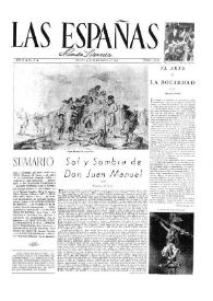 Las Españas : revista literaria. Año IV, núm. 11, enero 1949 | Biblioteca Virtual Miguel de Cervantes