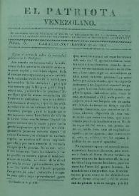 El Patriota Venezolano. Núm. 5, 20 de noviembre de 1831 | Biblioteca Virtual Miguel de Cervantes