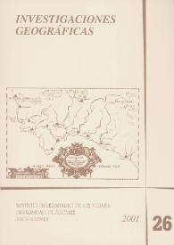 Investigaciones Geográficas. Núm. 26,  2001 | Biblioteca Virtual Miguel de Cervantes