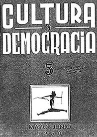 Cultura y democracia : revista mensual. Núm. 5, mayo-junio | Biblioteca Virtual Miguel de Cervantes