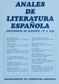 Anales de Literatura Española. Núm. 9, 1993 | Biblioteca Virtual Miguel de Cervantes