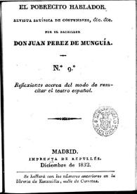 El Pobrecito Hablador : revista satírica de costumbres. Núm. 9 diciembre de 1832 | Biblioteca Virtual Miguel de Cervantes