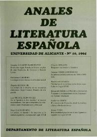 Anales de Literatura Española. Núm. 10, 1994 | Biblioteca Virtual Miguel de Cervantes