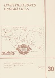 Investigaciones Geográficas. Núm. 30, 2003 | Biblioteca Virtual Miguel de Cervantes