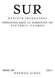 Sur : revista trimestral. Año II, verano 1932 | Biblioteca Virtual Miguel de Cervantes