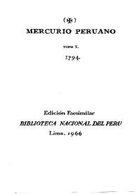 Mercurio Peruano. Tomo X, 1794 | Biblioteca Virtual Miguel de Cervantes
