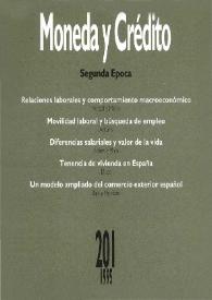 Moneda y Crédito. Núm. 201, 1995 | Biblioteca Virtual Miguel de Cervantes