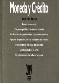 Moneda y Crédito. Núm. 209, 1999 | Biblioteca Virtual Miguel de Cervantes