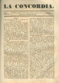 La Concordia. Tomo I, semestre I, núm. 8, 19 de febrero de 1844 | Biblioteca Virtual Miguel de Cervantes