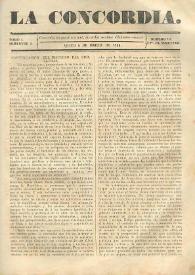La Concordia. Tomo I, semestre I, núm. 10, 4 de marzo de 1844 | Biblioteca Virtual Miguel de Cervantes