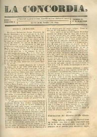 La Concordia. Tomo I, semestre I, núm. 13, 25 de marzo de 1844 | Biblioteca Virtual Miguel de Cervantes