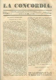 La Concordia. Tomo I, semestre I, núm. 15, 8 de abril de 1844 | Biblioteca Virtual Miguel de Cervantes