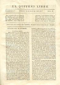El quiteño libre. Año I, trimestre I, núm. 12, domingo 28 de julio de 1833 | Biblioteca Virtual Miguel de Cervantes