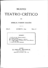 Nuevo Teatro Crítico. Año I, núm. 8, agosto de 1891 | Biblioteca Virtual Miguel de Cervantes