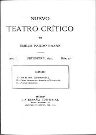 Nuevo Teatro Crítico. Año I, núm. 9, septiembre de 1891 | Biblioteca Virtual Miguel de Cervantes