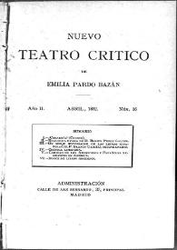 Nuevo Teatro Crítico. Año II, núm. 16, abril de 1892 | Biblioteca Virtual Miguel de Cervantes