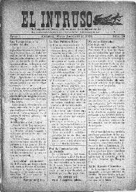 El intruso. Bi-Semanario Joco-serio netamente independiente. Tomo I, núm. 20, jueves 31 de marzo de 1921 | Biblioteca Virtual Miguel de Cervantes