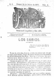 El Pare Mulet : semanari impolític y bóu solt. Añ I, núm. 6 (Disapte 10 de Febrer de 1877) [sic] | Biblioteca Virtual Miguel de Cervantes