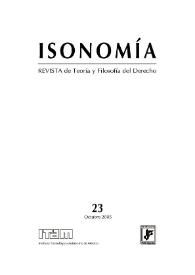 Isonomía : Revista de Teoría y Filosofía del Derecho. Núm. 23, octubre 2005 | Biblioteca Virtual Miguel de Cervantes