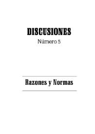 Discusiones. Núm. 5, 2005 | Biblioteca Virtual Miguel de Cervantes