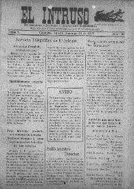El intruso. Tri-Semanario Joco-serio netamente independiente. Tomo I, núm. 65, domingo 28 de agosto de 1921 | Biblioteca Virtual Miguel de Cervantes