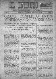 El intruso. Tri-Semanario Joco-serio netamente independiente. Tomo I, núm. 70, jueves 8 de septiembre de 1921 | Biblioteca Virtual Miguel de Cervantes