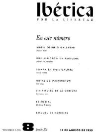 Ibérica por la libertad. Volumen 3, Nº 8, 15 de agosto de 1955 | Biblioteca Virtual Miguel de Cervantes