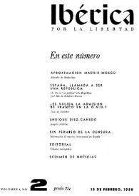 Ibérica por la libertad. Volumen 4, Nº 2, 15 de febrero de 1956 | Biblioteca Virtual Miguel de Cervantes